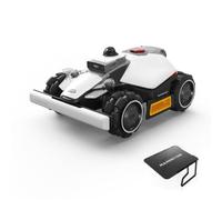 MAMMOTION LUBA mini 2 AWD 1500 Robot Tagliaerba con Mini Garage | LiDAR 360° e Visione IA a Doppia Telecamera, senza RTK, AWD con 80% Pendenza, DropMow, Gestione Intelligente della Batteria