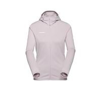 Mammut - Pile da donna per escursionismo con cappuccio in Polartec® Power Stretch® Pro - Aconcagua Light ML Hooded Jacket Women Alpine Calamint per Donne - Taglia L - Bianco