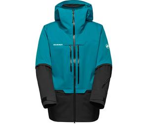 Mammut - Giacca da freeride da uomo - Haldigrat HS Hooded Jacket Men Deep Teal Black per Uomo in Pelle - Taglia S - Blu