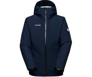 Mammut - Giacca impermeabile e calda da escursionismo 3in1 - Alto Light 3 in 1 HS Hooded Jacket Women Marine Silver Sage per Donne in Pelle - Taglia L - Blu navy