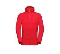 MAMMUT Giacca in pile da uomo Taiss Light ML con cappuccio rosso | XL