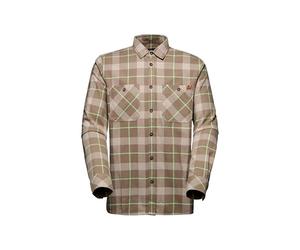 Mammut Maglietta a Maniche Lunghe da Uomo Alvra Dark Sand-Neo Lime M