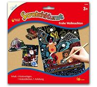 Mammut Spiel & Geschenk 162006 - Set di 4 tiragraffi, Motivo: Frohe Natale, Set Completo con 4 Modelli di Graffi, Bacchette e Istruzioni (Lingua Italiana Non Garantita)