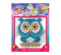 Mammut Spiel & Geschenk 8331831 Sequin Art - Quadro con paillettes, motivo: gufo Easy, NO PINS, set completo con piastra in plastica, modello per immagini, paillettes, pick-up, supporto, istruzioni a partire da 4 anni, multicolore