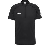 Mammut - T-shirt da escursionismo con mezza zip con asciugatura rapida - Ducan FL Half Zip T Shirt Men Black per Uomo in Poliestere Riciclato - Taglia L - Nero
