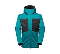 Mammut Ultimate VIII SO Hooded Jacket Men | Giacca Softshell da Uomo Antivento con Cappuccio | Deep Teal-Black, XXL