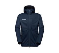 Mammut Ultimate VIII SO Hooded M - giacca softshell - uomo M Blue man Gore-Tex Infinium Windstopper,Bluesign,Pfc-Free,Fair Wear Foundation,Recycled Polyester,Dwr