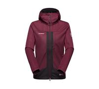 Mammut Ultimate VIII SO Hooded Jacket Women | Giacca Softshell da Donna Antivento con Cappuccio | Vin-Black, M