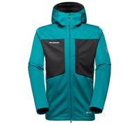 Mammut Ultimate VIII SO Hooded Jacket Men | Giacca Softshell da Uomo Antivento con Cappuccio | Deep Teal-Black, XL