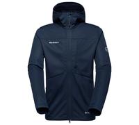 Mammut Ultimate VIII SO Hooded Jacket Men | Giacca Softshell da Uomo Antivento con Cappuccio | Marine, XXL