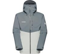 Mammut Uomo Alto Guide HS Hoodie giacca, silver sage-strata, L