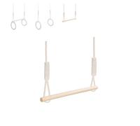 MAMOI® Altalena a trapezio in legno per bambini, trapezio ginnico da interno, attrezzatura per il gioco e il movimento, dondolo multifunzione fino a 50 kg