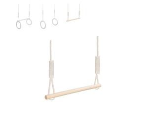 MAMOI® Altalena a trapezio in legno per bambini, trapezio ginnico da interno, attrezzatura per il gioco e il movimento, dondolo multifunzione fino a 50 kg