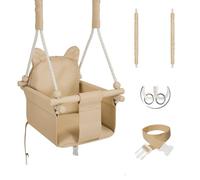 MAMOI® Altalena per bambini, altalena per bambini, in legno, altalena per bambini, altalena per telaio della porta, altalena per bambini a partire da 1 anno per la cameretta dei bambini