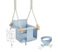 MAMOI® Altalena per bambini in legno, per telaio della porta, a partire da 1 anno, per cameretta dei bambini