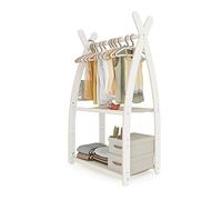 MAMOI® Armadio per Bambini in Legno 95x106x32cm / 53x95x32cm | Appendiabiti bambini da terra | Porta abiti | Guarderoba bambini per la cameretta | Armadio | 100% ECO | Prodotto nell'UE