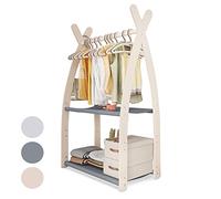 MAMOI® Armadio per Bambini in Legno 95x106x32cm / 53x95x32cm | Appendiabiti bambini da terra | Porta abiti | Guarderoba bambini per la cameretta | Armadio | 100% ECO | Prodotto nell'UE