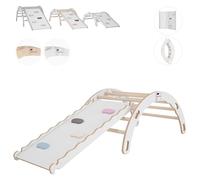 MAMOI® Arrampicata per Bambini in Legno Naturale, Dondolo Triangolo, Altalena da casa Interno, Parete Arco Montessori a Partire da 1 Anno 2/3 Anni