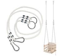 MAMOI® Corda per Altalena di 50 kg, 2 x prolunga per Corda di Altalena 100% ECO