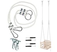 MAMOI® Corda per Altalena di 50 kg, 2 x prolunga per Corda di Altalena 100% ECO