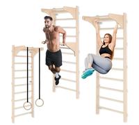 MAMOI Scala da ginnastica per allenamento con manico e barrette per dip