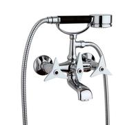 Mamoli GIO Ponti rubinetto vasca a due comandi con set doccia, esterno, 1030F2140021, GIO Ponti cromo [Rubinetteria Bagno > Rubinetteria Vasca]