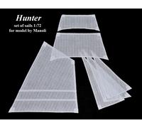 Mamoli Hunter 1:72 - set di vele cucite su macchina CNC