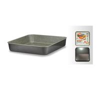 Mamù teglia quadrata Made in Italy happy stone antiaderente in alluminio 35x35