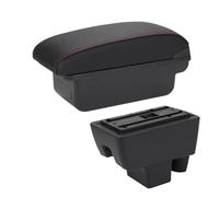 MAMXVKVZEU Accessori Per Scatola Di Immagazzinaggio Bracciolo Dell'auto Per VW Per Polo Bracciolo per auto(C1 Nero rosso Nessuna USB)