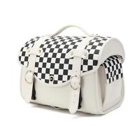 MAMXVKVZEU Borsa laterale per moto Borsa Posteriore Per Moto E Scooter Da Viaggio A Mano Artigianale Organizer Di Grande Capacità Per Suzuki(Bianco)