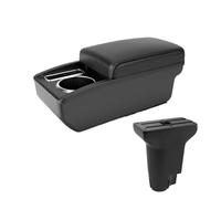 MAMXVKVZEU Per Fiat 500 Per Cronos Bracciolo Auto Interno Consolle Centrale Portabicchieri Bracciolo per auto(A2 linea nera SENZA USB)