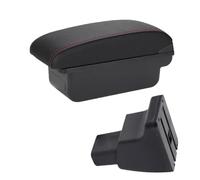MAMXVKVZEU Per Hyundai I10 Accessori Per Interni Del Bracciolo Centrale Dell'auto Bracciolo per auto(C1 Nero rosso Nessuna USB)