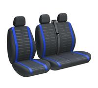 MAMXVKVZEU Per VW Per Crafter LT T4 T5 2 + 1 Coprisedili Auto Universali Protector(3-Seater BLUE)