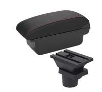 MAMXVKVZEU Per VW Per UP Bracciolo Scatola Bracciolo Console Scatola Immagazzinaggio Accessori Portabicchieri Bracciolo per auto(C1 Nero rosso Nessuna USB)