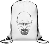 Man Angry Gym Sack Casual Borsa con coulisse Bianco