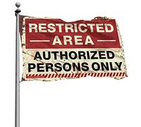 Man Cabe Decor Area Riservata Solo Persone Autorizzate Bandiera Uomini Stuff Strane Bandiere (152 x 244 cm)