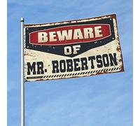 Man Cabe Decor Beware Of Mr. Robertson Flag Men Stuff Strane Bandiere (60 x 90 cm)