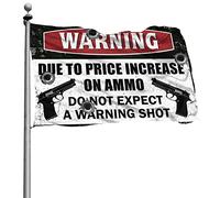 Man Cabe Decor Warning dovuto all'aumento dei prezzi delle munizioni bandiera uomini roba strana bandiere (152 x 244 cm)