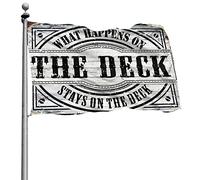 Man Cabe Decor What Happens On The Deck Rimane sul ponte Bandiera Uomini Stuff Strane Bandiere (152 x 244 cm)