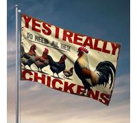Man Cabe Decor Yesterday We Really Do Need All These Chickens. Bandiere per la decorazione della stanza Decorazione divertente per la stanza (152 x 244 cm)