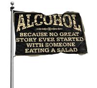 Man Cave Bar Because No Great Story Ever Started With Someone Eating A Salad Flag Bandiere per camera Ragazze Cool Stuff per ragazzi (120 x 180 cm)