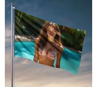 Man Cave Bar Floral Bikini By The Poolside. Bandiera Back Yard Decorazioni Happy Camper Regali (152 x 244 cm)