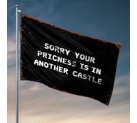 Man Cave Decor e accessori Sorry, Your Princess Is In Another Castle Flag Welcome Garden Flag Room Stuff(30 x 45 cm)