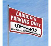 Man Cave Decorations Lauren'S Parking Only Flag Retro Room Decor Bandiere per uomo (Dimensioni: 30 x 45 cm)