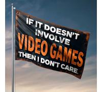 Man Cave Decorations Videogiochi: The Ultimate Interest Flag Man Cave Bar Room Accessori per uomo (152 x 244 cm)