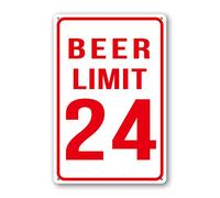 Man Cave Garage Signs For Men Beer Limit 24 Sign Bar Signs Funny Metal Tin Signs Bar Lights For Man Cave Decor and Accessories Room Decor for Mens 20x12Inch