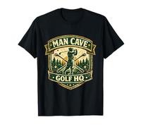 Man Cave Golf Headquarters Vintage Retro Regalo per Golfisti Maglietta