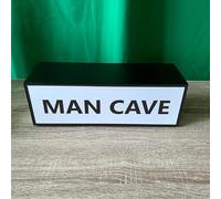 Man Cave RGB LED Neon Lightbox con Remote Control Wall Mountable Pulsing Studio Warning Sign Illuminated Lights Sign per Cinema Biblioteche Caffè Home Company Desk Wall Decor Alimentato da USB