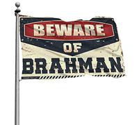 Man Cave Rules Beware Of Brahman, bandiera da giardino per camera delle ragazze (120 x 180 cm)