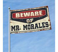 Man Cave Rules Beware Of Mr. Morales Bandiera Cool Garden Flag Bandiere per la camera delle ragazze (120 x 180 cm)